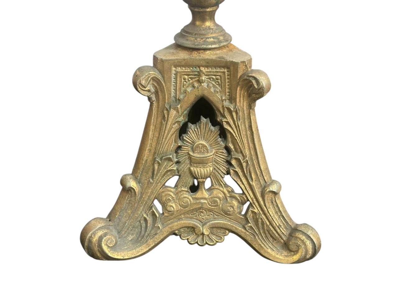 PAR DE JARRONES/FLOREROS GRANDES DE METAL – ESTILO ECLESIÁSTICO Y ART NOUVEAU - Imagen 10