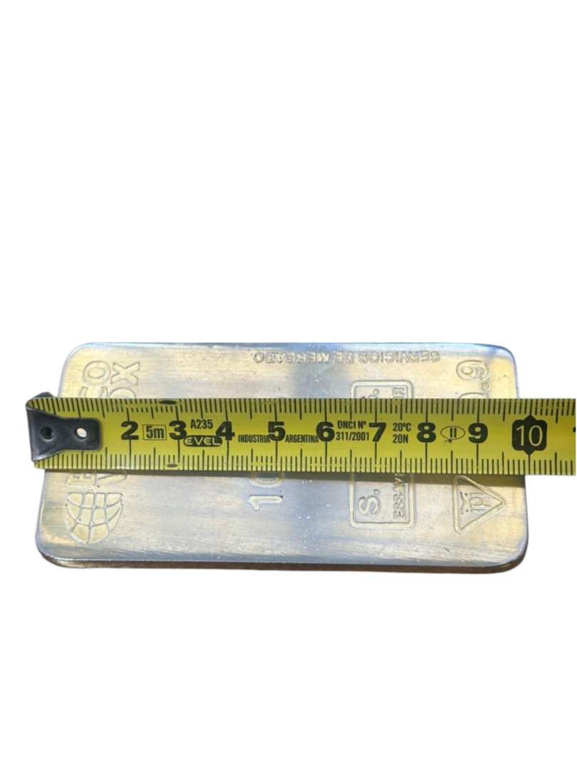 PISAPAPELES DE METAL TIPO LINGOTE DE ORO – BANCO VELOX (10 OZ.) - Imagen 4
