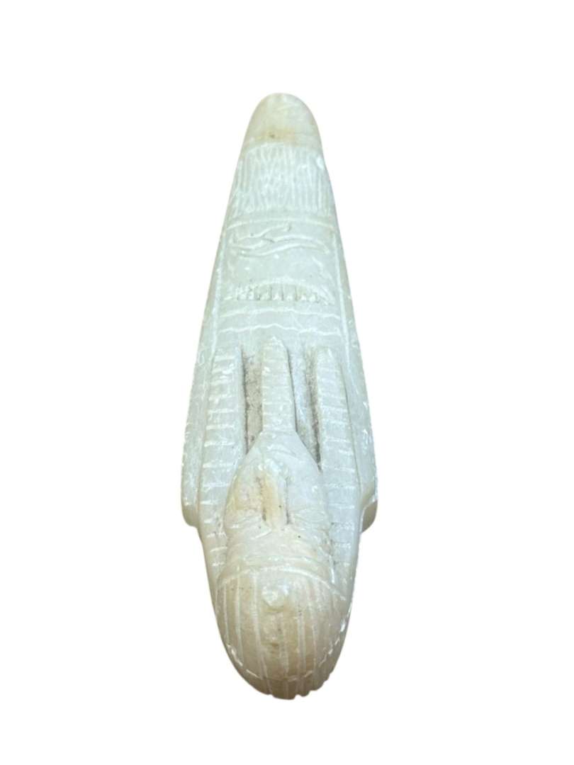 FIGURA EGIPCIA SARCÓFAGO DE ALABASTRO / PIEDRA – ARTÍCULO DECORATIVO - Imagen 7