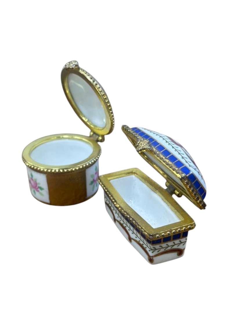 SET DE FIGURAS Y COFRECITOS DE PORCELANA DE COLECCIÓN – MONTI FIERO Y OTROS (4 PIEZAS) - Imagen 9