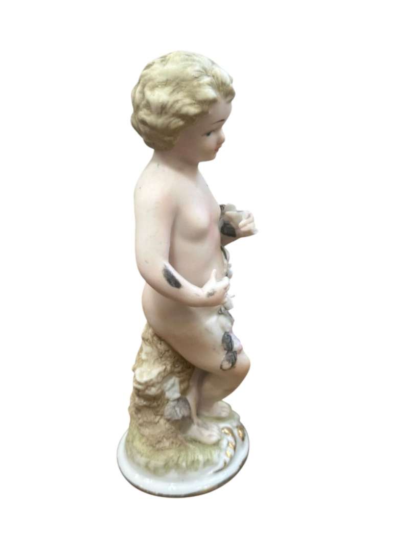 SET DE FIGURA DE PORCELANA Y OBJETOS DE COLECCIÓN DE ORIGEN JAPONÉS (4 PIEZAS) - Imagen 12
