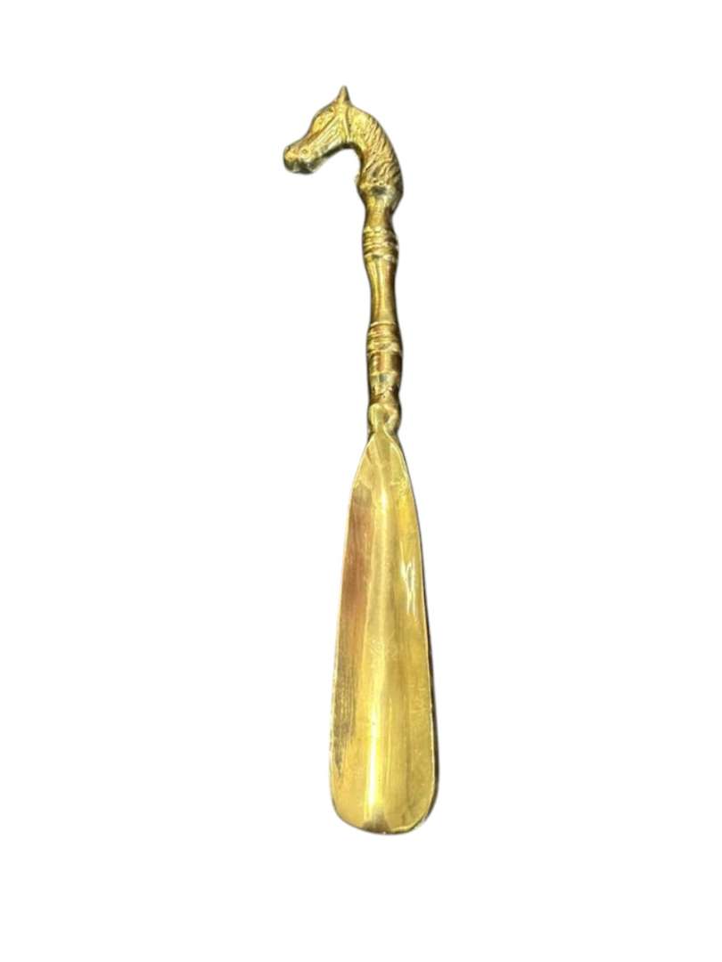 Calzador de zapatos de bronce con cabeza de caballo - Imagen 2