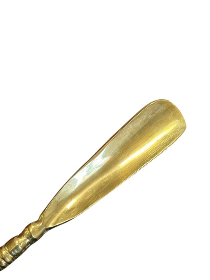 Calzador de zapatos de bronce con cabeza de caballo - Imagen 3