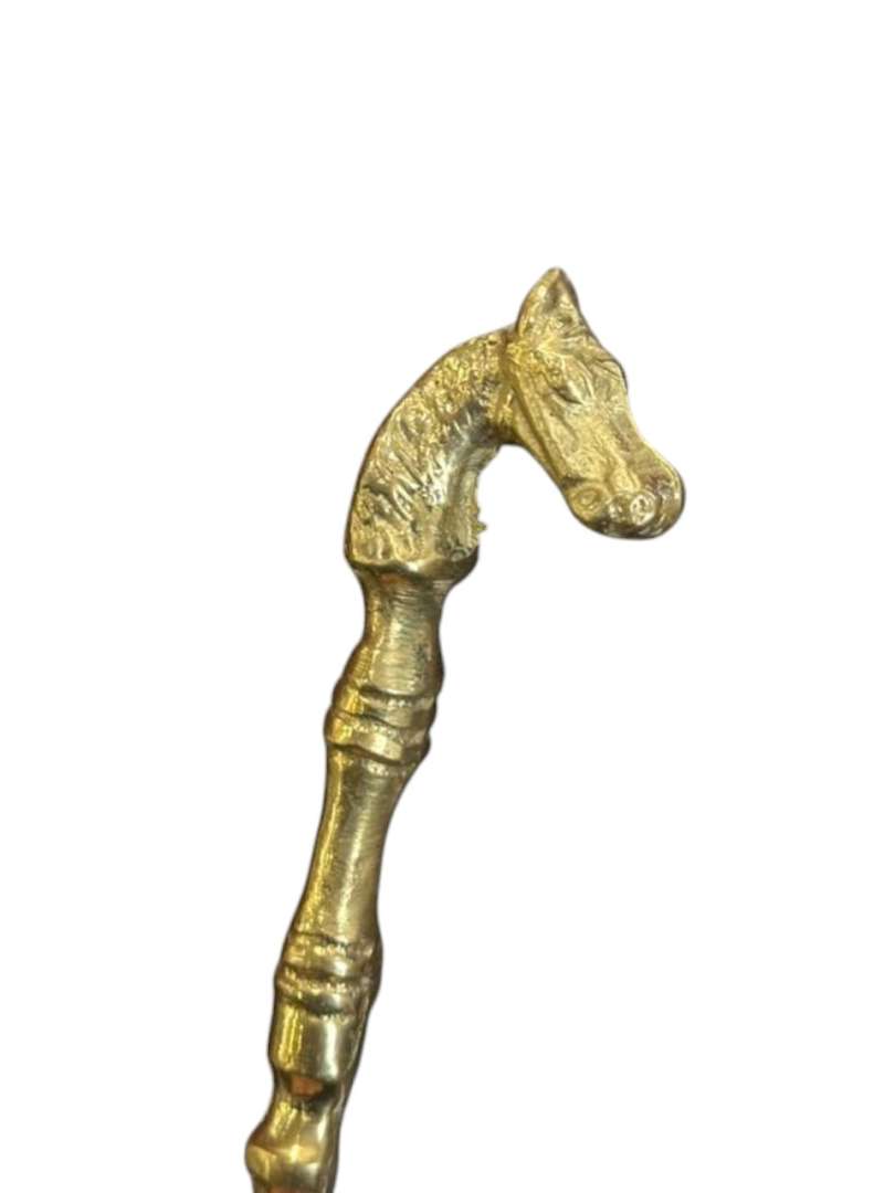 Calzador de zapatos de bronce con cabeza de caballo - Imagen 9