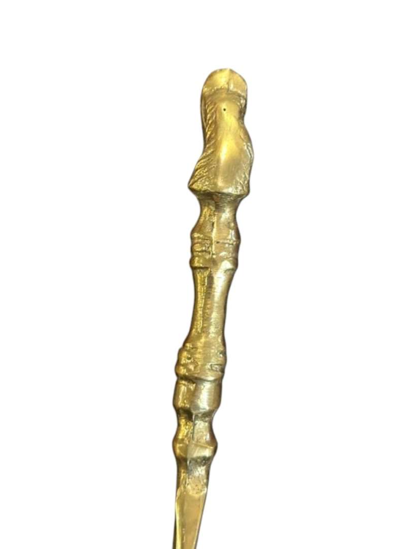 Calzador de zapatos de bronce con cabeza de caballo - Imagen 10