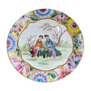 Plato de porcelana Tsuji pintado a mano