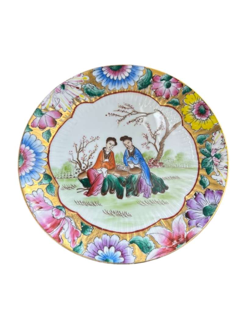 Plato de porcelana Tsuji pintado a mano