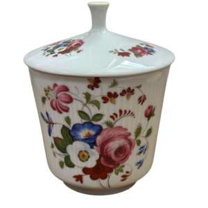Azucarera de porcelana Dresden con tapa
