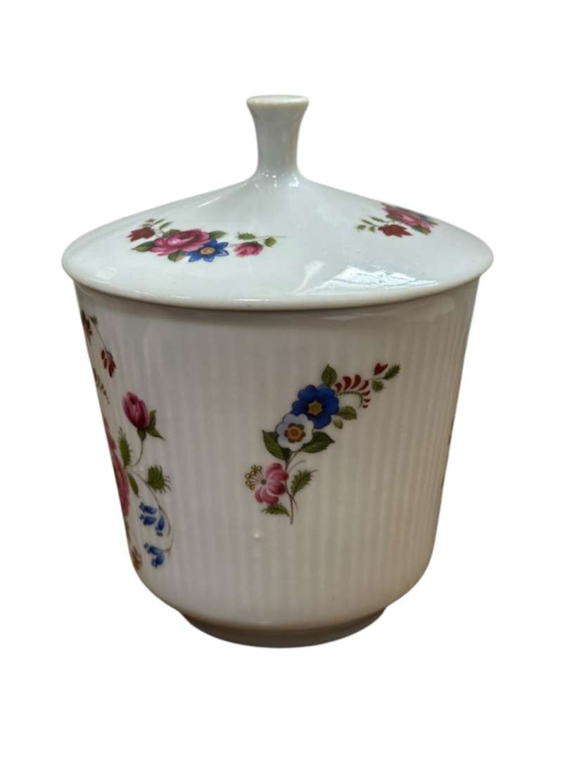 Azucarera de porcelana Dresden con tapa - Imagen 2