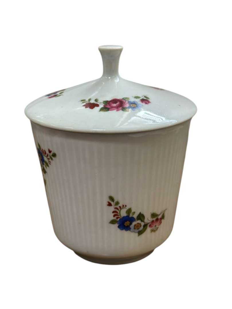 Azucarera de porcelana Dresden con tapa - Imagen 3