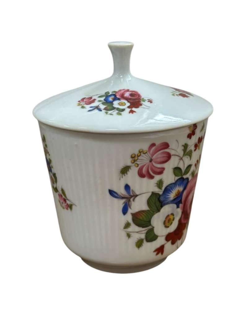 Azucarera de porcelana Dresden con tapa - Imagen 5