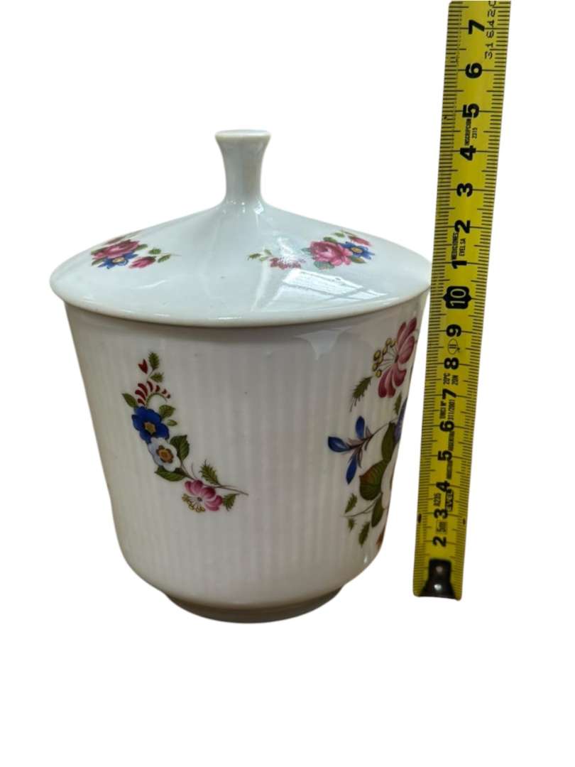 Azucarera de porcelana Dresden con tapa - Imagen 6