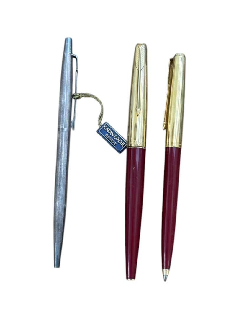 SET DE 3 INSTRUMENTOS DE ESCRITURA VINTAGE – PARKER & CARAN D'ACHE