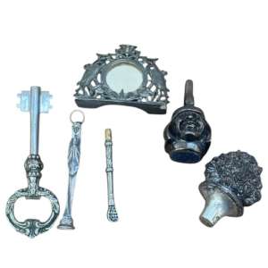 SET DE OBJETOS METÁLICOS VINTAGE / DE COLECCIÓN