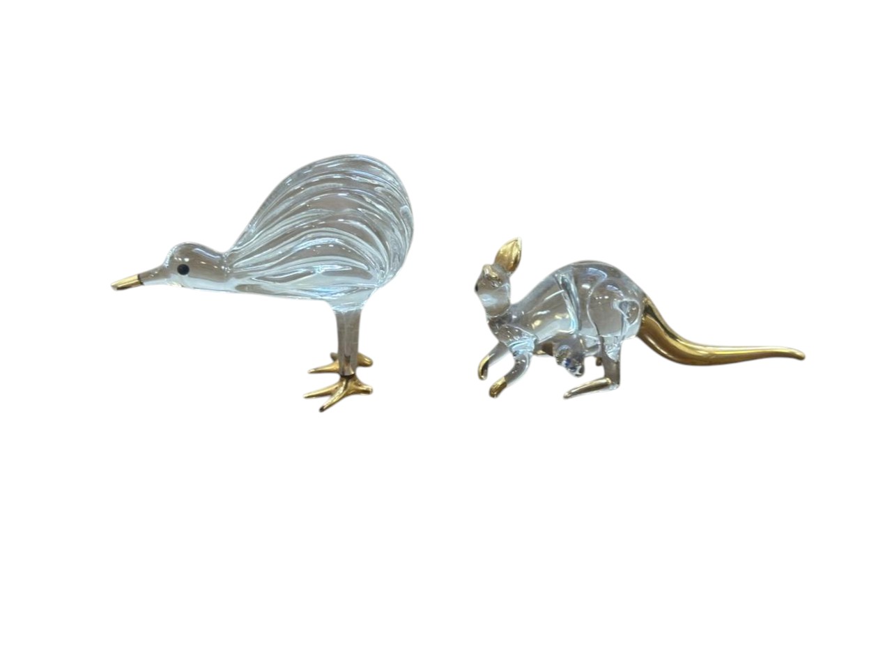 SET DE FIGURAS Y ESCULTURAS DE CRISTAL – MATS JONASSON / CRISTAL CON DETALLES DORADOS - Imagen 3
