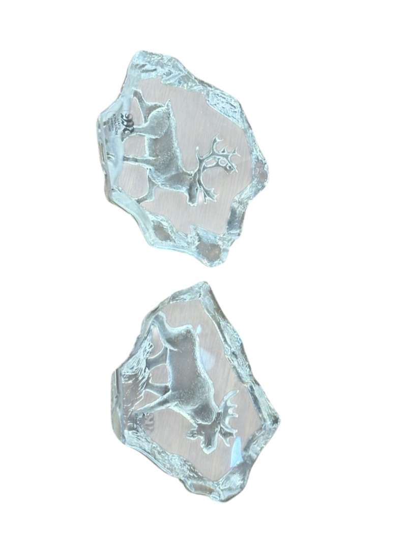 SET DE FIGURAS Y ESCULTURAS DE CRISTAL – MATS JONASSON / CRISTAL CON DETALLES DORADOS - Imagen 8