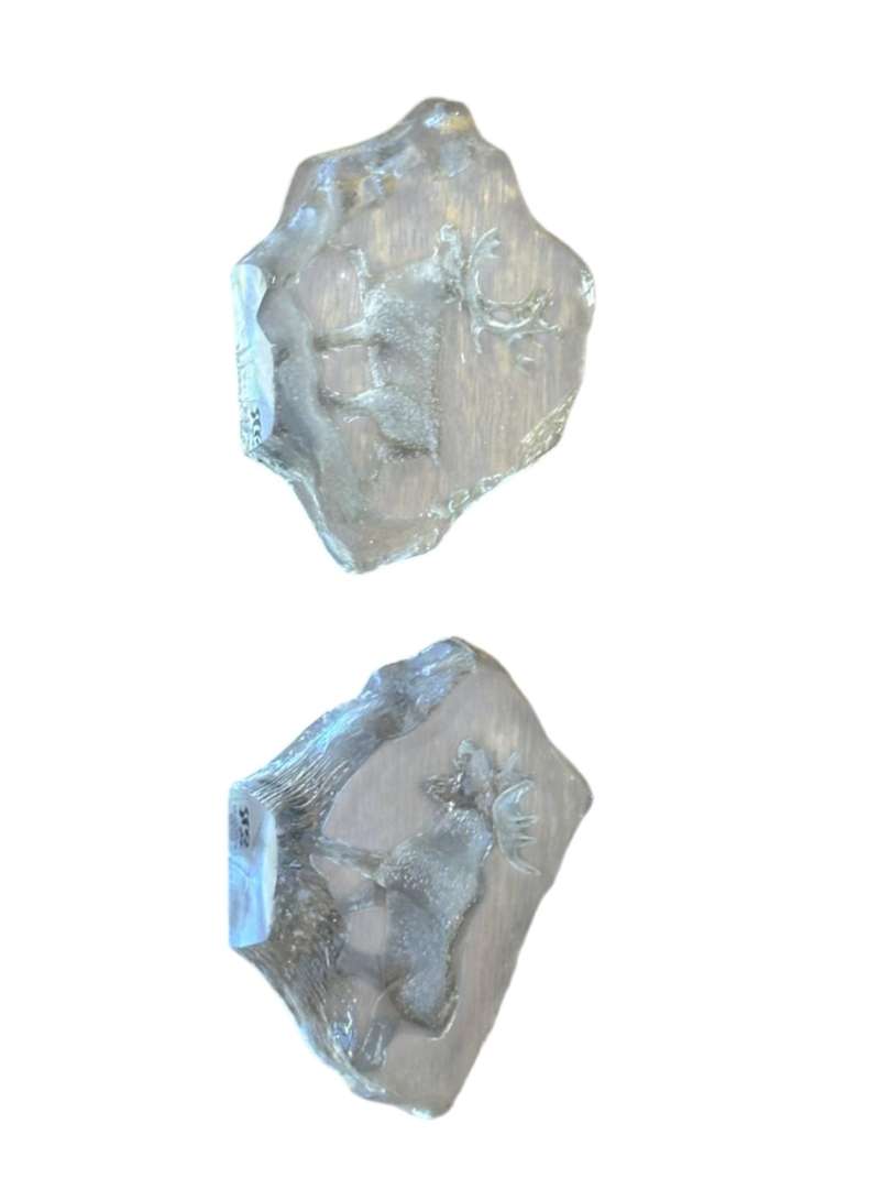 SET DE FIGURAS Y ESCULTURAS DE CRISTAL – MATS JONASSON / CRISTAL CON DETALLES DORADOS - Imagen 11