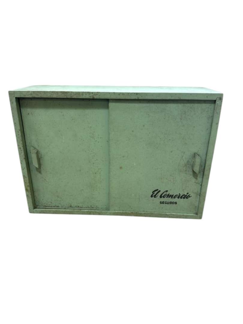 MUEBLECITO DE JUGUETE PUBLICITARIO VINTAGE "EL COMERCIO SEGUROS"
