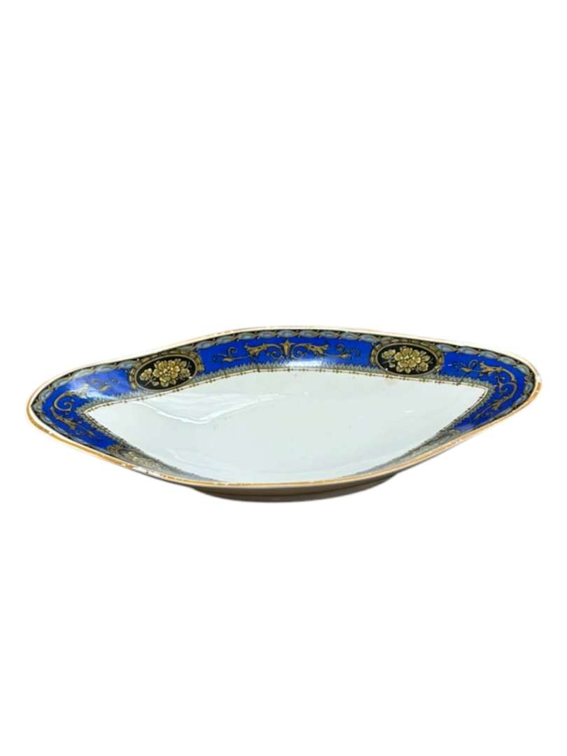 Fuente Roval ovalada de porcelana Belga Nimy Manufacture Imperiale Et Royale