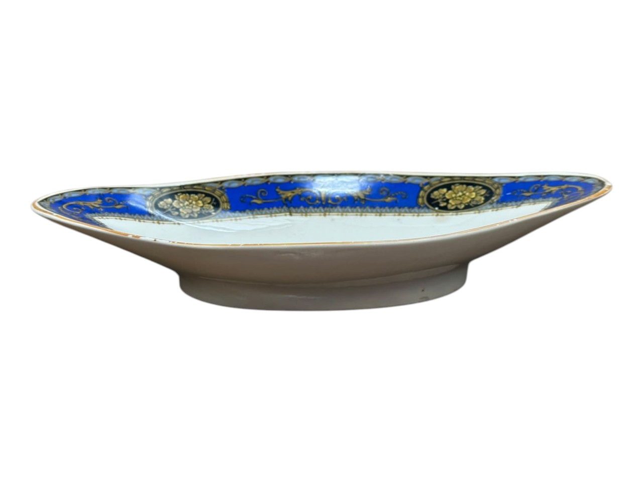 Fuente Roval ovalada de porcelana Belga Nimy Manufacture Imperiale Et Royale - Imagen 5