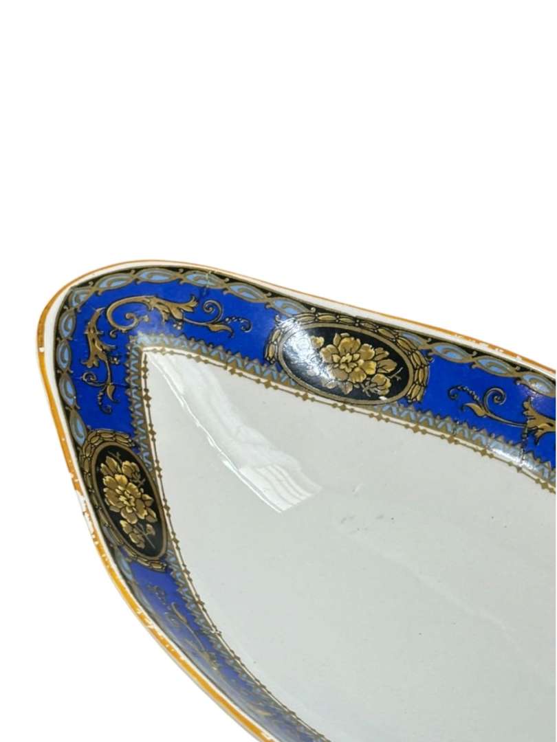 Fuente Roval ovalada de porcelana Belga Nimy Manufacture Imperiale Et Royale - Imagen 6