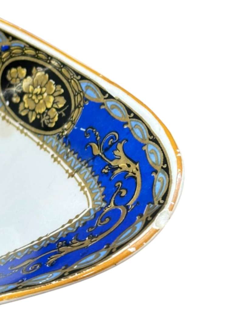 Fuente Roval ovalada de porcelana Belga Nimy Manufacture Imperiale Et Royale - Imagen 7