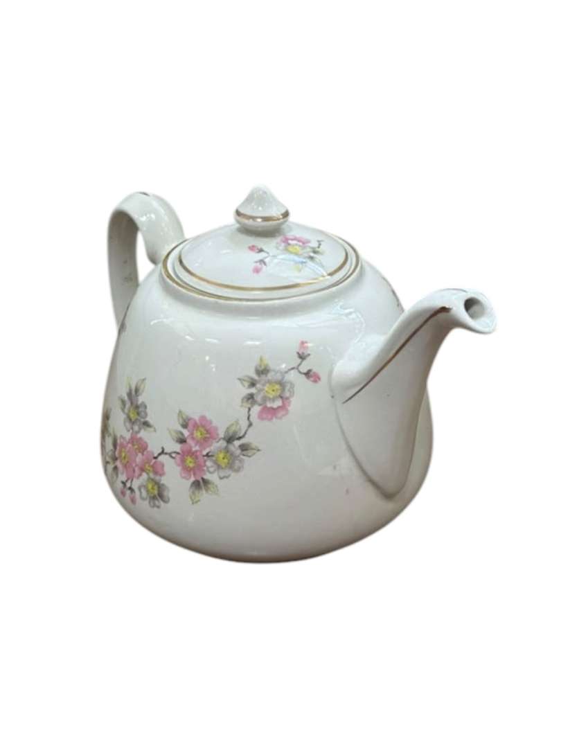 Tetera de porcelana clásica floral Hartford industria Argentina - Imagen 2