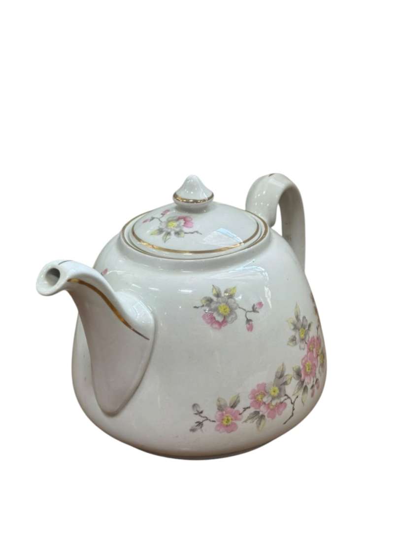 Tetera de porcelana clásica floral Hartford industria Argentina - Imagen 3