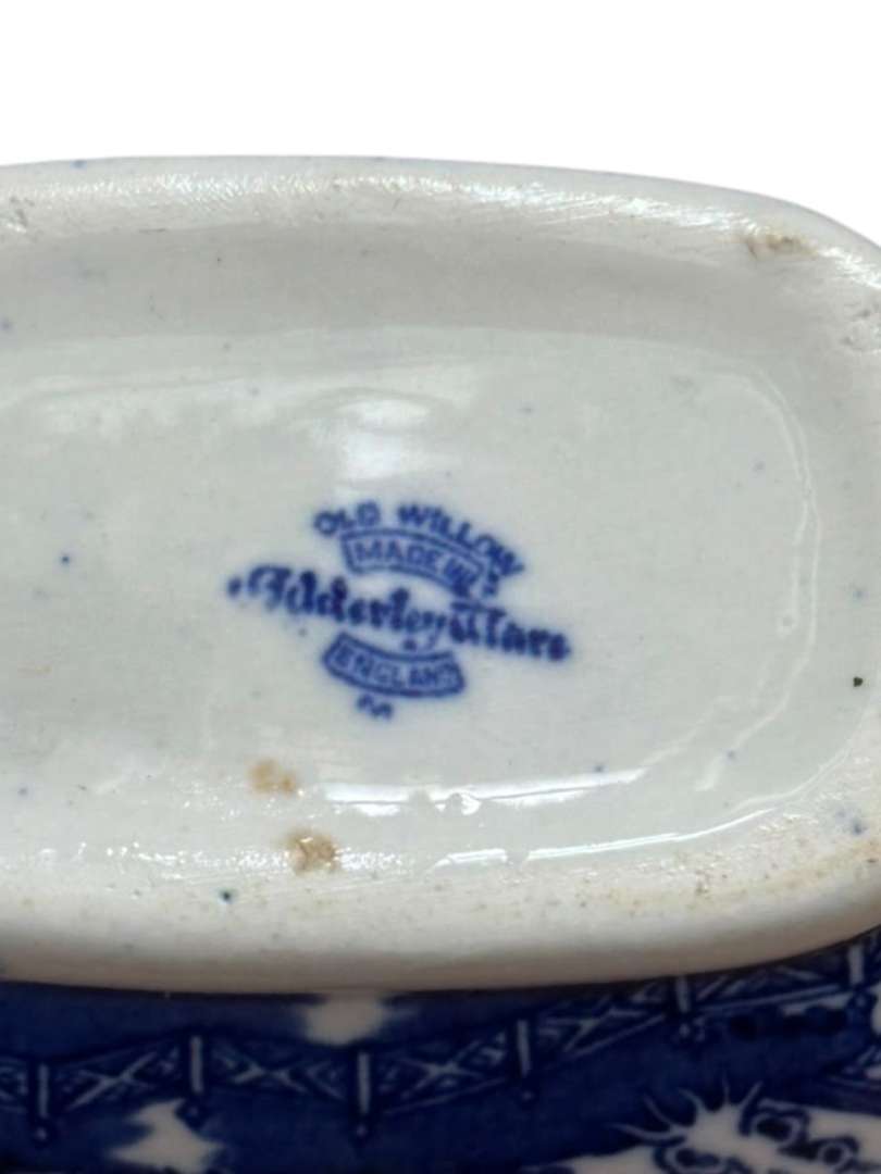 Salsera inglesa de loza vintage Old Willow Adderleys Ltd - Imagen 9