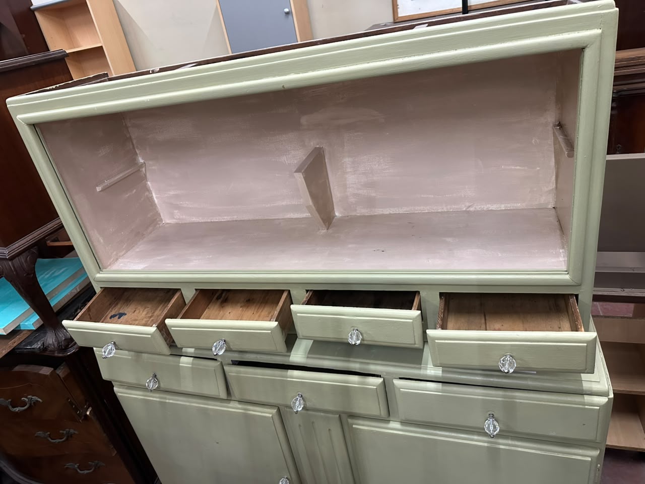 Mueble de cocina en madera / bazar y organizador - Imagen 8
