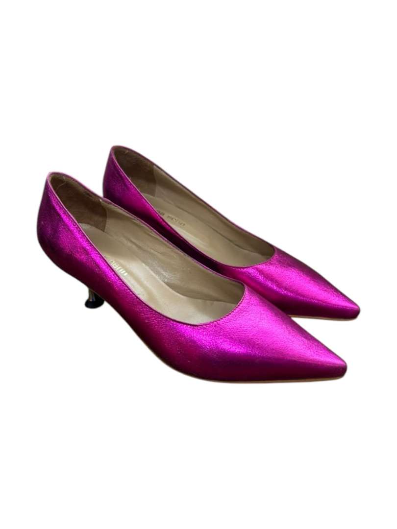 Zapatos stiletto metalizados “Verena Senn” en tono fucsia - Imagen 2