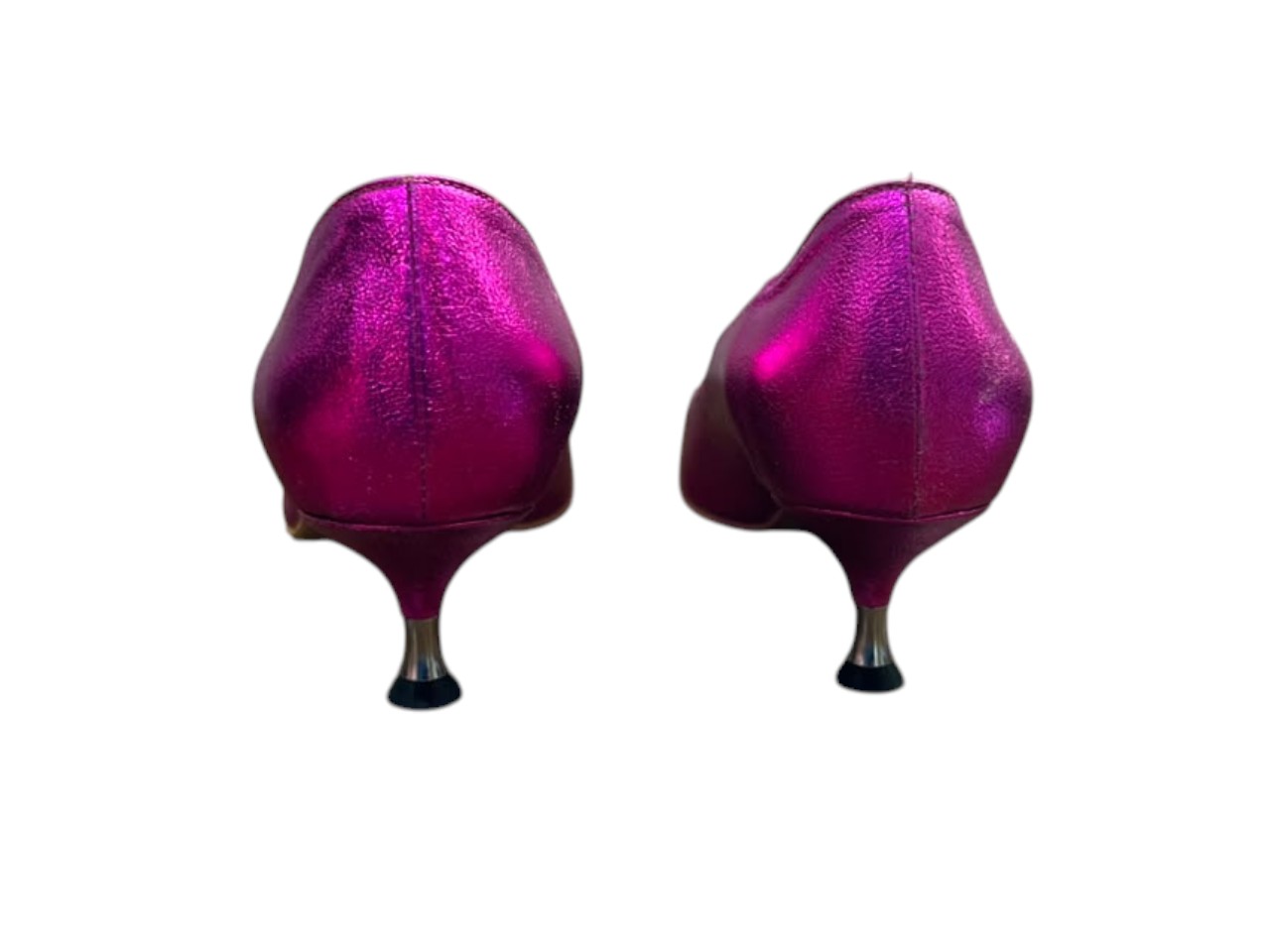 Zapatos stiletto metalizados “Verena Senn” en tono fucsia - Imagen 9