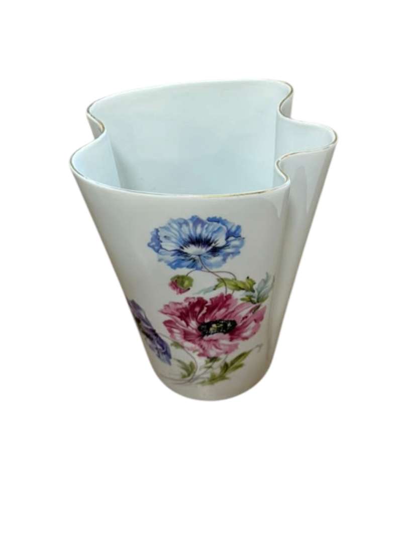 Florero ornamental de porcelana Verbano de boca ondulada - Imagen 2