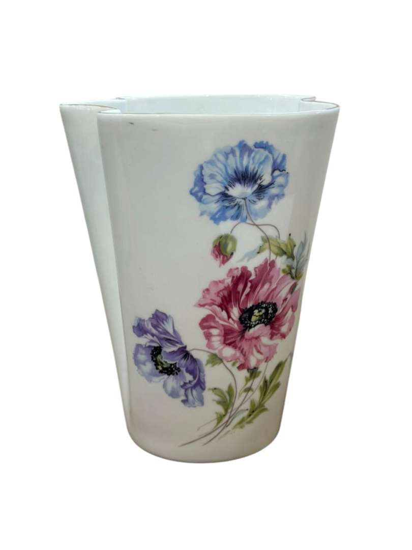 Florero ornamental de porcelana Verbano de boca ondulada - Imagen 3