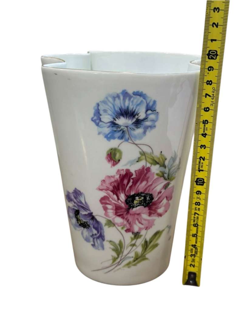 Florero ornamental de porcelana Verbano de boca ondulada - Imagen 7