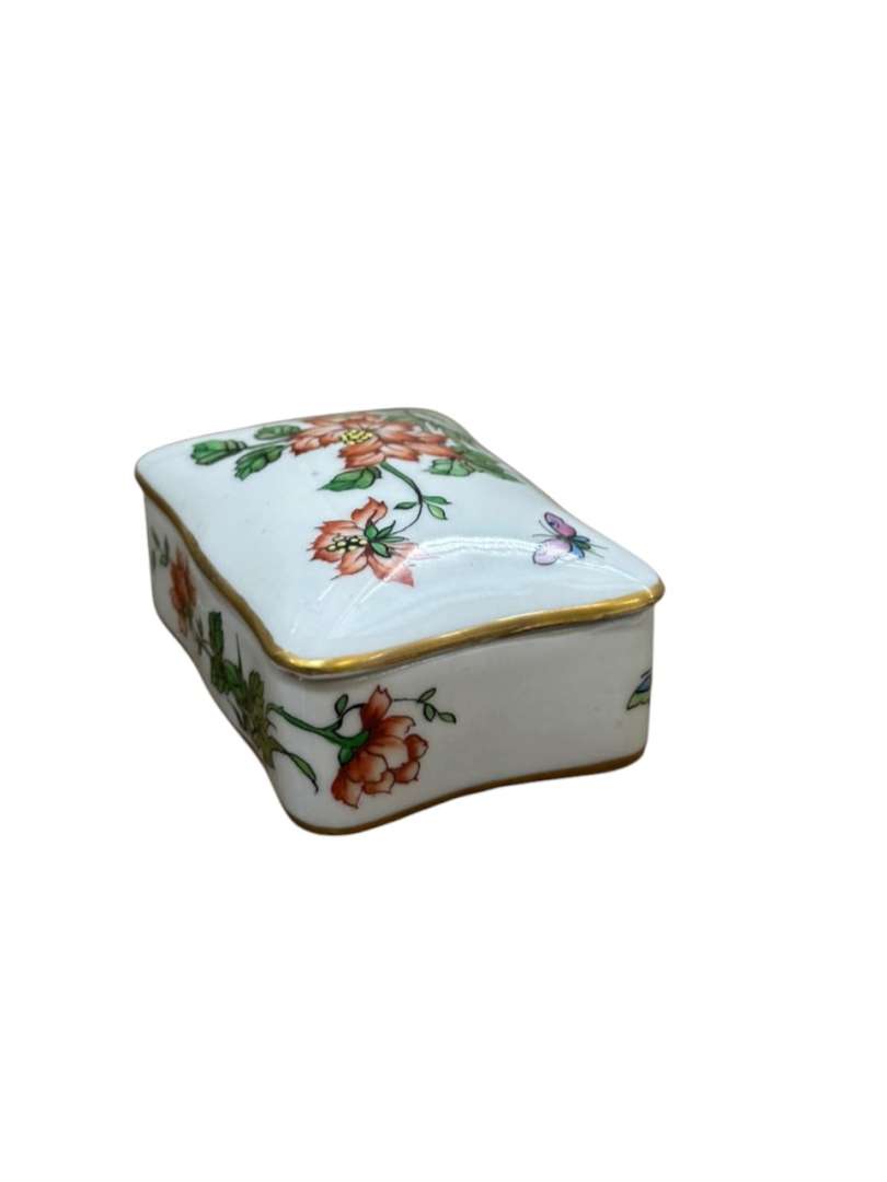 Alhajero pequeño de porcelana Mapo con motivos florales y mariposas - Imagen 6