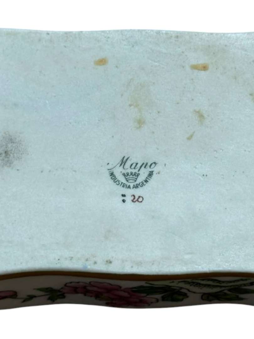 Alhajero pequeño de porcelana Mapo con motivos florales y mariposas - Imagen 7